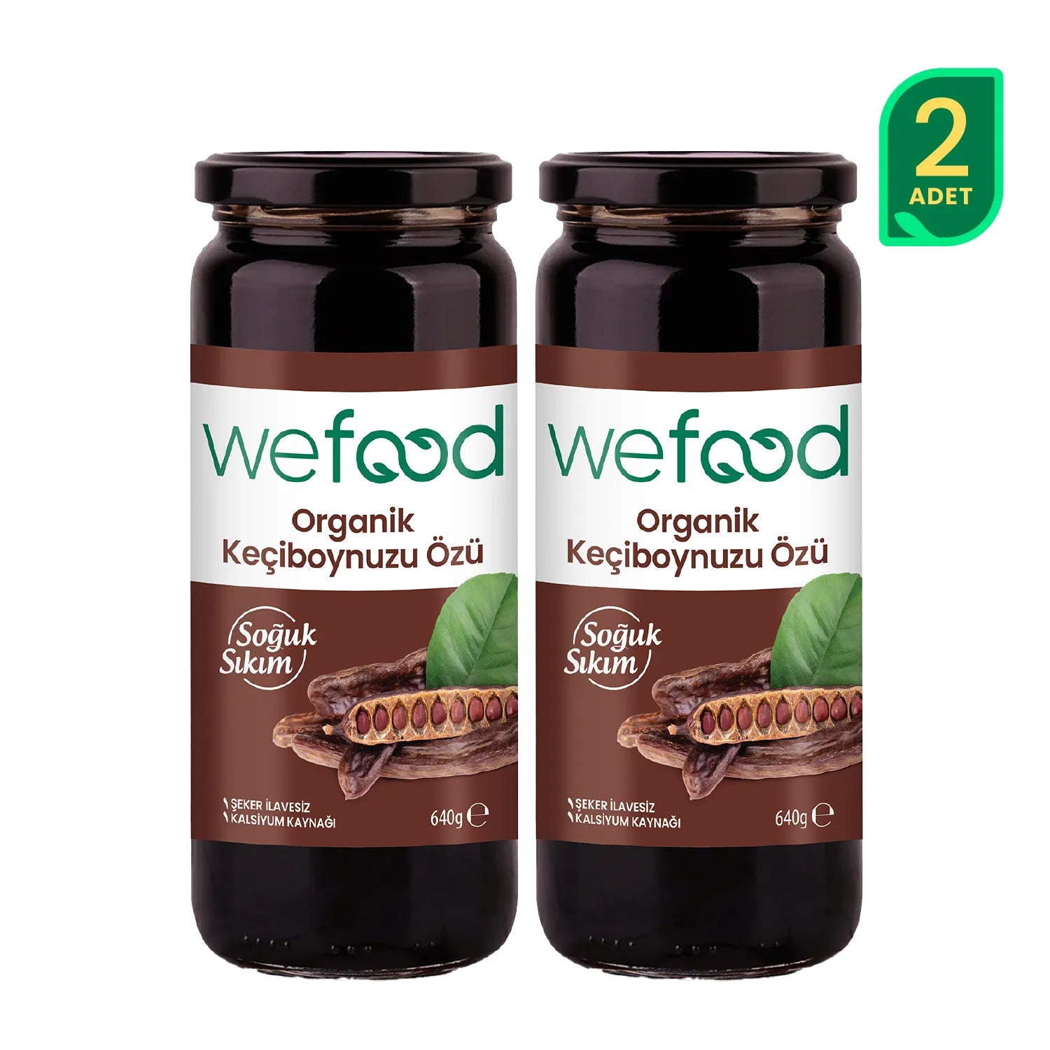 Wefood Organik Keçiboynuzu Özü 640 gr (Soğuk Sıkım) 2'li